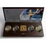 Two Pounds 2002 "Commonwealth Games" Silver Proof Piedfort four coin set. FDC cased as issued