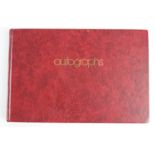 Autograph collection - an original lot in red album collected by the vendor, noted Sport, TV, Music.