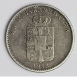 Denmark Rigsdaler 1813M, KM# 683.1, rare one year type, GF