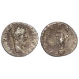 Divus Pertinax struck by Septimius Severus, Rome Mint 193 A.D., reverse reads:- CONSECRATIO,