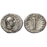 Vitellius silver denarius, Rome Mint May-July 69 A.D. reverse reads:- LIBERTAS RESTITVTA, Libertas