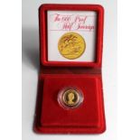 Half Sovereign 1980 Proof FDC cased as issued