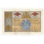 Scotland, Bank of Scotland 20 Pounds dated 5th May 1969, this an emergency issue of only 25,000