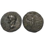 Claudius copper as, Rome Mint 41-42 A.D., reverse reads:- LIBERTAS AVGVSTA S C Sear 1859, NVF/GF