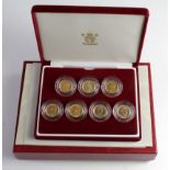 Half Sovereign Portrait collection. The seven coin set (Victoria YH, JH & OH, Edward VII, George V &
