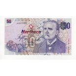 Northern Ireland, Northern Bank Limited 50 Pounds dated 19th January 2005 serial JB251400, signed D.
