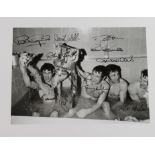 Football Chelsea 1970 FA Cup Replay 12x8" silver gelatin press photo, showing five players in bath