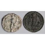 Diva Faustina, silver denarius, struck by Antoninus Pius, Rome Mint 147 A.D., reverse:- Juno, Sear