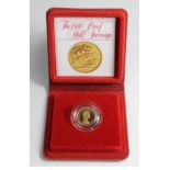 Half Sovereign 1980 Proof FDC cased as issued