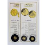 World gold coins (3) Tokelau $10 1997, Alderney Pound 2002 & Guernsey £5 1997. Unc/BU. in hard