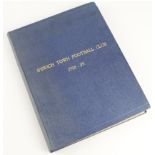Ipswich Town FC 1938-39 bound volume of programmes. 'A. Scott Duncan' stamped on the first page.