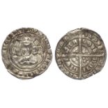 Edward III silver groat, Fourth Coinage 1351-1377, Class D 1352-1353, of London, Lombardic 'M', '