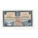 Scotland, Clydesdale & North of Scotland Bank 1 Pound dated 1st November 1956, signed J.J. Campbell,