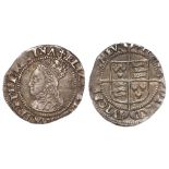 Elizabeth I, silver halfgroat, Second Issue 1560-1561, mm. Cross-Crosslet, no rose or date, Spink