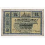 Scotland, North of Scotland Bank 5 Pounds dated 2nd March 1925, scarcer large note with early