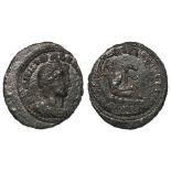 Hannibalianus billon reduced centenionalis, struck Constantinople 336-337 A.D., reverse reads:-