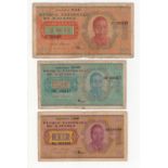 Katanga (3), 10 Francs, 20 Francs and 100 Francs dated 1960, circulated with edge nicks/tears,
