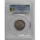 Shilling 1834. PCGS slabbed as MS63