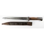 Bayonet: A good Imperial German Model 1884/98 knife bayonet, widely used in WW1. Scabbard