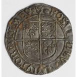 Elizabeth I silver shilling, Sixth Issue 1582-1600, mm. Tun 1592-1595, Spink 2577, obverse scuffed