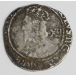 Charles I silver shilling, mm. not visible but from style looks like Tower Mint under Parliament