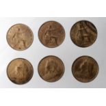 GB Halfpennies (6) all 1901 aUnc/Unc with much lustre