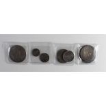 Specimen set 1887. A seven coin set (Crown - Silver Threepence) GVF - GEF