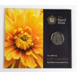 Fifty Pence 2009 "Kew" BU iin the Royal mint card
