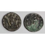 Pupienus silver denarius, Rome Mint 238 A.D., reverse:- Pax seated left, Sear 8526, sold 'as