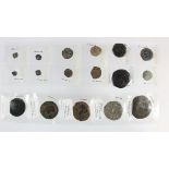 Bronze and silver ancient coins, one looks a forgery, Roman, Jewish, Persian, average F [17]