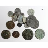 Ancient coins, AE 15 of Aeolis, Kyme, VF, an Augustus AE of Hispania, Colonia Patricia GF, another