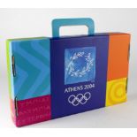 Olympics Athens 2004 Giftbox placed on some seats for the Opening Ceremony, coloured cardboard style