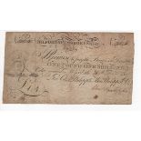 Wales Provincial note Milford & Pembrokeshire Bank, 1 Guinea dated 1809, series no. 565, for Chas.