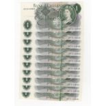 ERROR Page 1 Pound (10) issued 1970, a consecutively numbered run of LAST SERIES notes HZ18 448924 -