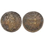 Ireland, James II 'gunmoney', halfcrown, large size of Feb 1689, Spink 6579K, GVF