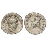 Vitellius silver denarius, regular series, Rome Mint April-May 69 A.D., reverse:- Concordia seated