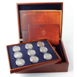 Jersey/Guernsey/Alderney The History of the Royal Navy. The 18 coin set all Crown-size in Silver