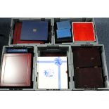 Vast assortment in five stacker boxes of GB coins, Banknotes, stamps, covers etc along with