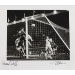 Football FA Cup Reply 1970, Chelsea v Leeds, 12x10" silver gelatin photo, signed by David Webb and