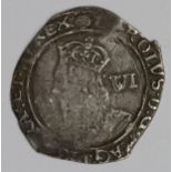 Charles I silver sixpence, Tower Mint under the King, 1625-1642, mm. Triangle within Circle, 1641-