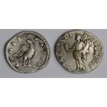 Divus Marciana silver denarius, struck by Trajan in honour of his deceased sister, Eagle standing
