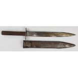 WW1 scarce Austrian / Hungarian trench knife in its correct scabbard