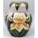 Moorcroft ginger jar with lid, circa 2001, Windrush pattern, printed and painted marks to base,