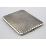 Asprey & Co. silver-engine turned cigarette case hallmarked Asprey, London - Chester, 1922.