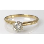 14ct Gold Solitaire Diamond Ring 0.50ct weight size K weight 2.2g