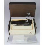 Swiss Tourbillon pen by TF (Est. 1968), no. 87, contained in original case, A nice quality unusual