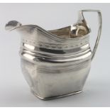 George III silver cream jug hallmarked for London 1804. (Maker's mark rubbed). Weighs 4 oz approx.