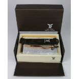 Swiss Tourbillon pen by TF (Est. 1968), no. 71, contained in original case, A nice quality unusual