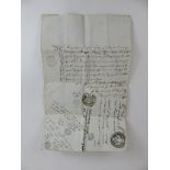 Manuscript travel document for a 'George Isaac Austin, 95th Foot, dated May 1832 (Ionian Islands ?),