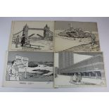 Ipswich / Suffolk intertest: a series of original cartoons by ‘Holly’ which appeared in the